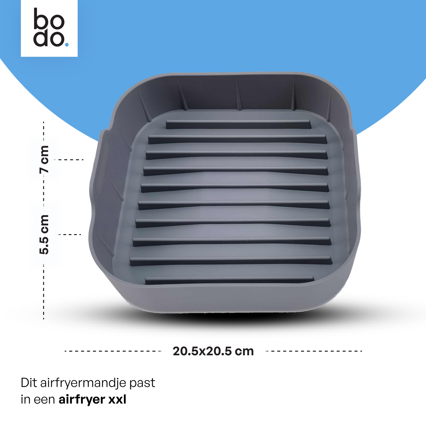 Bodo® Airfryer bakje - Vierkant - 20.5cm x 20.5cm